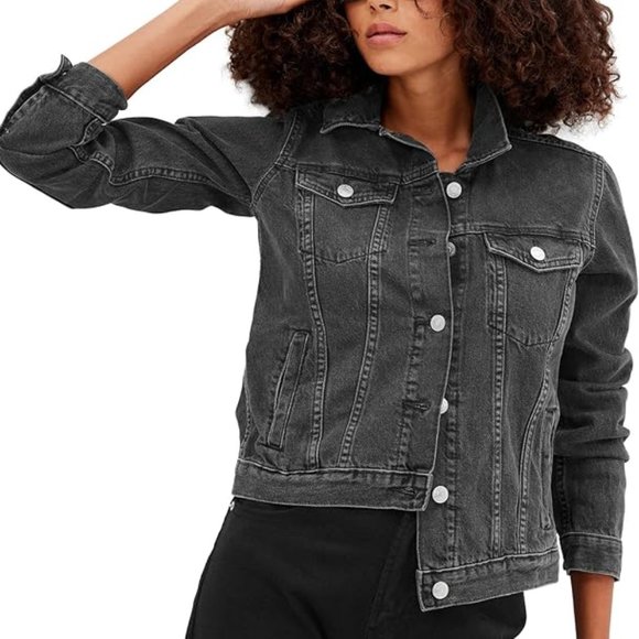 Black Icon Denim Jacket - Picture 2 of 6